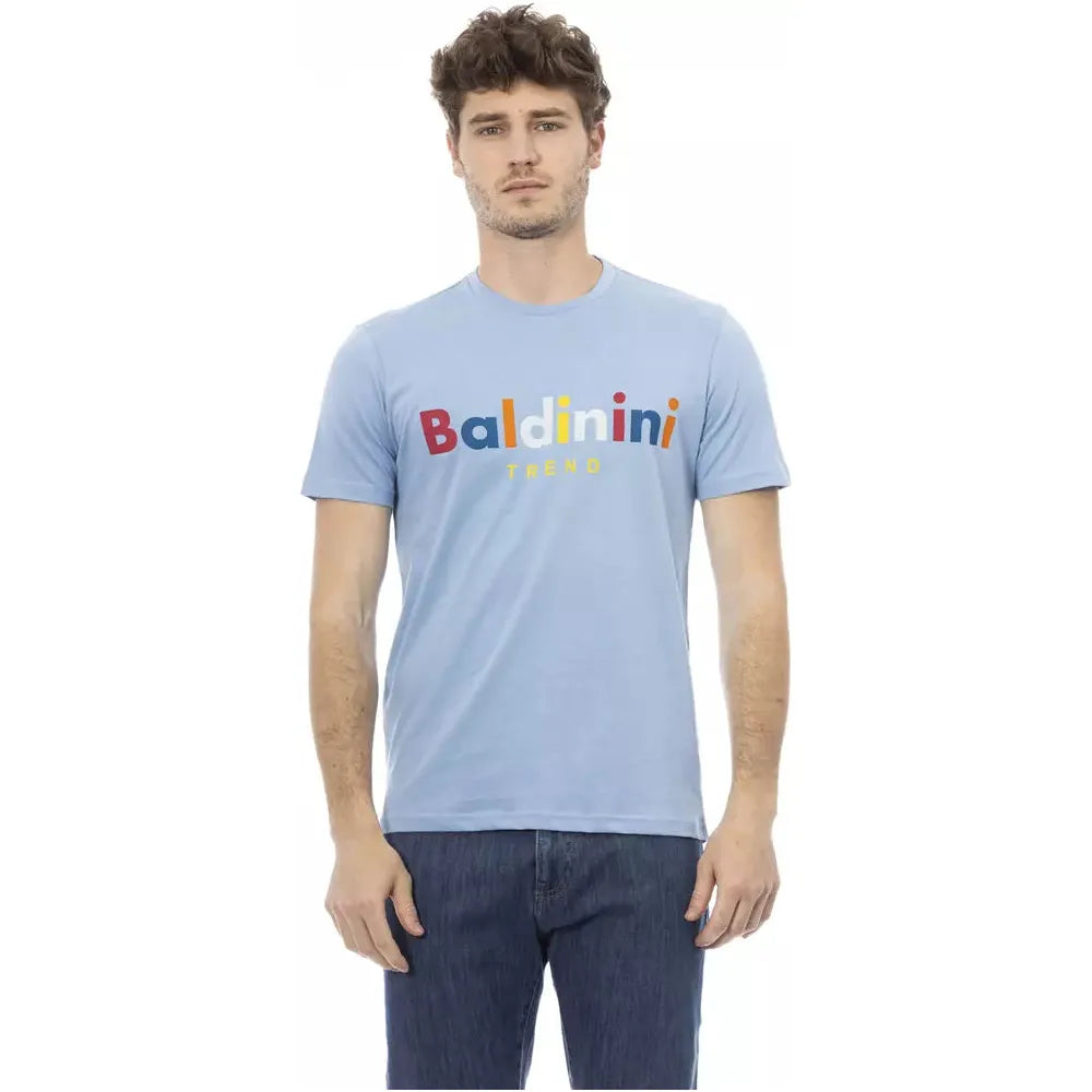 Baldinini Light Blue Cotton T-Shirt for Modern Style