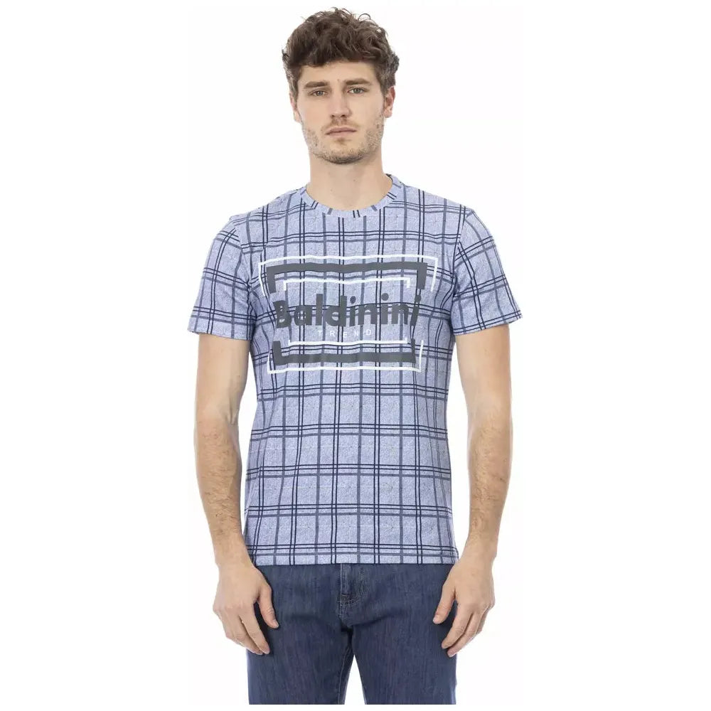 Baldinini Light Blue Cotton T-Shirt for Elevated Style