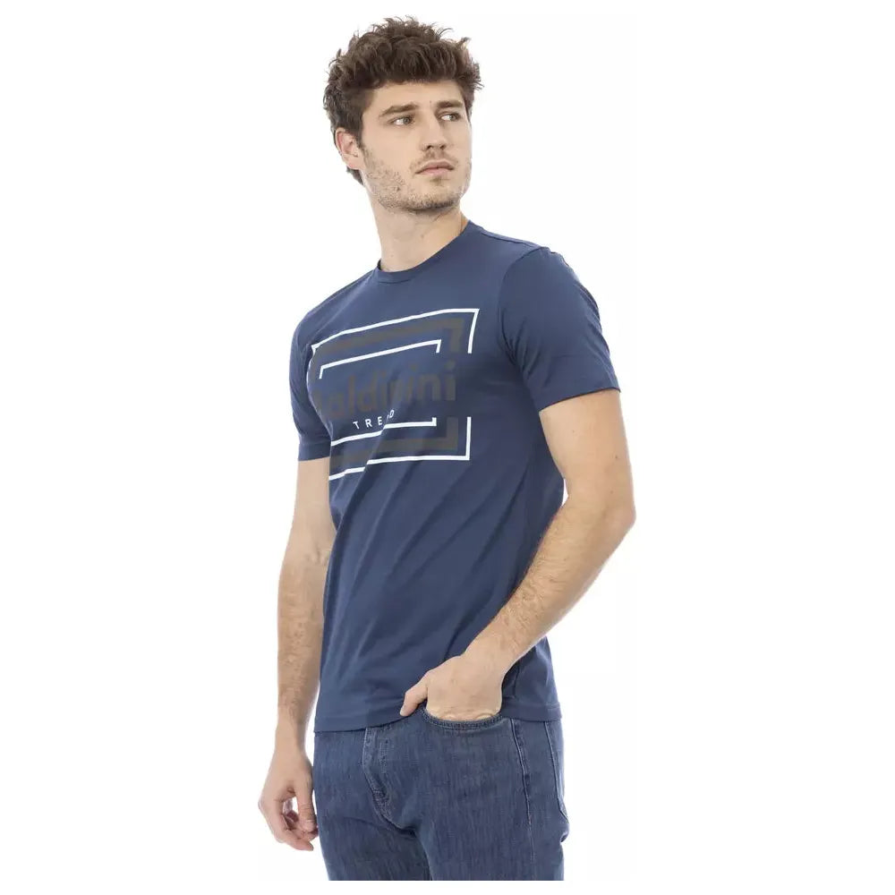 Baldinini Trend Blue Cotton T-Shirt for Contemporary Style
