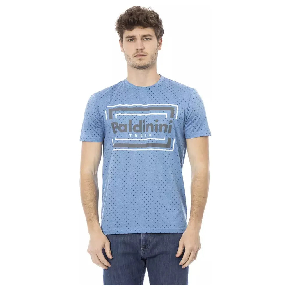 Baldinini Light Blue Cotton T-Shirt for Effortless Elegance