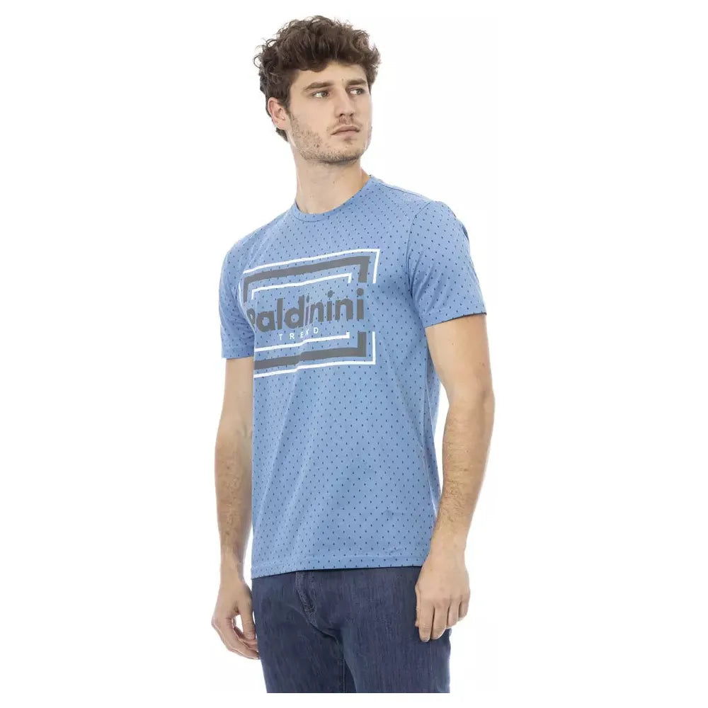Baldinini Light Blue Cotton T-Shirt for Effortless Elegance