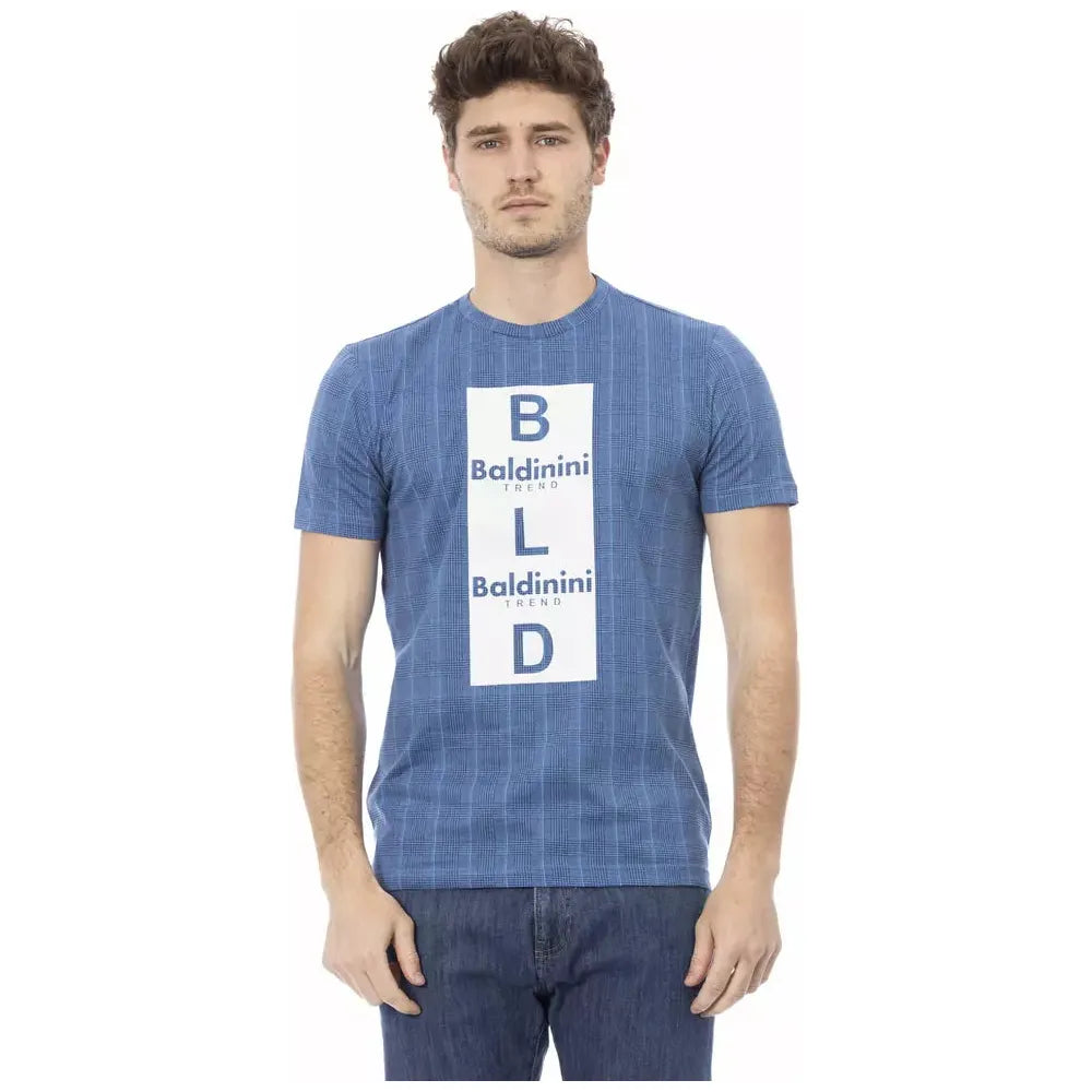 Baldinini Light Blue Cotton T-Shirt for Effortless Style
