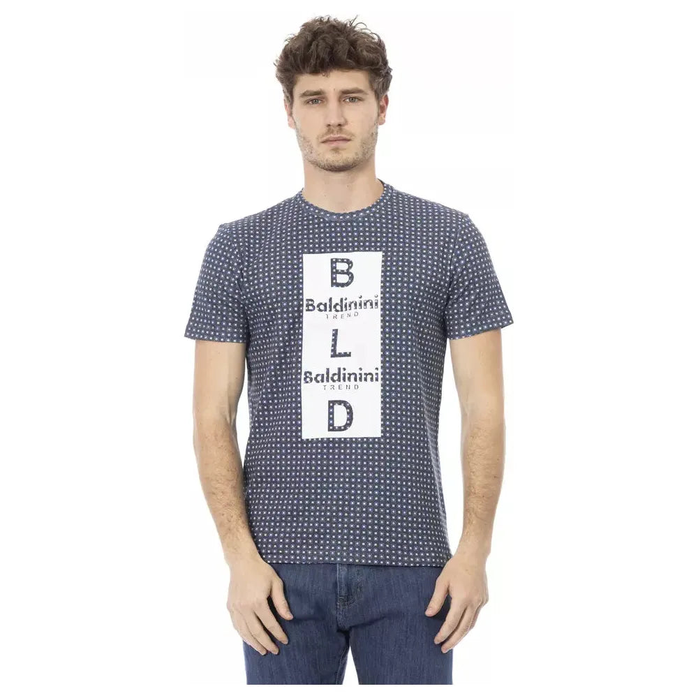 Baldinini Gray Cotton T-Shirt for Effortless Elegance