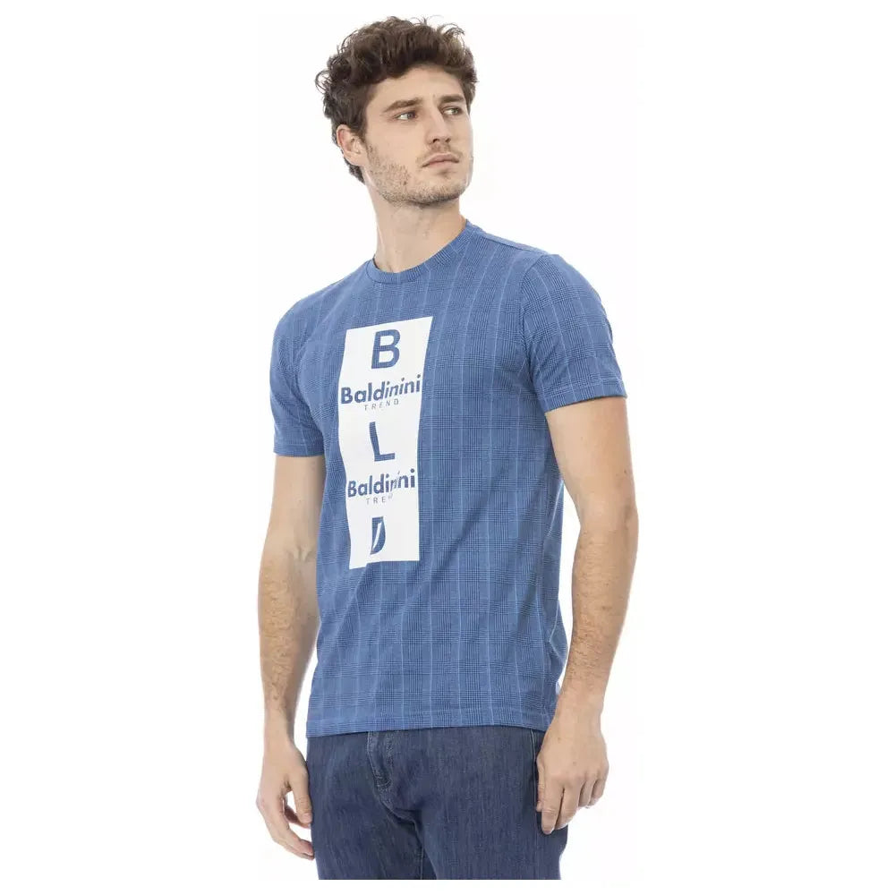 Baldinini Light Blue Cotton T-Shirt for Effortless Style