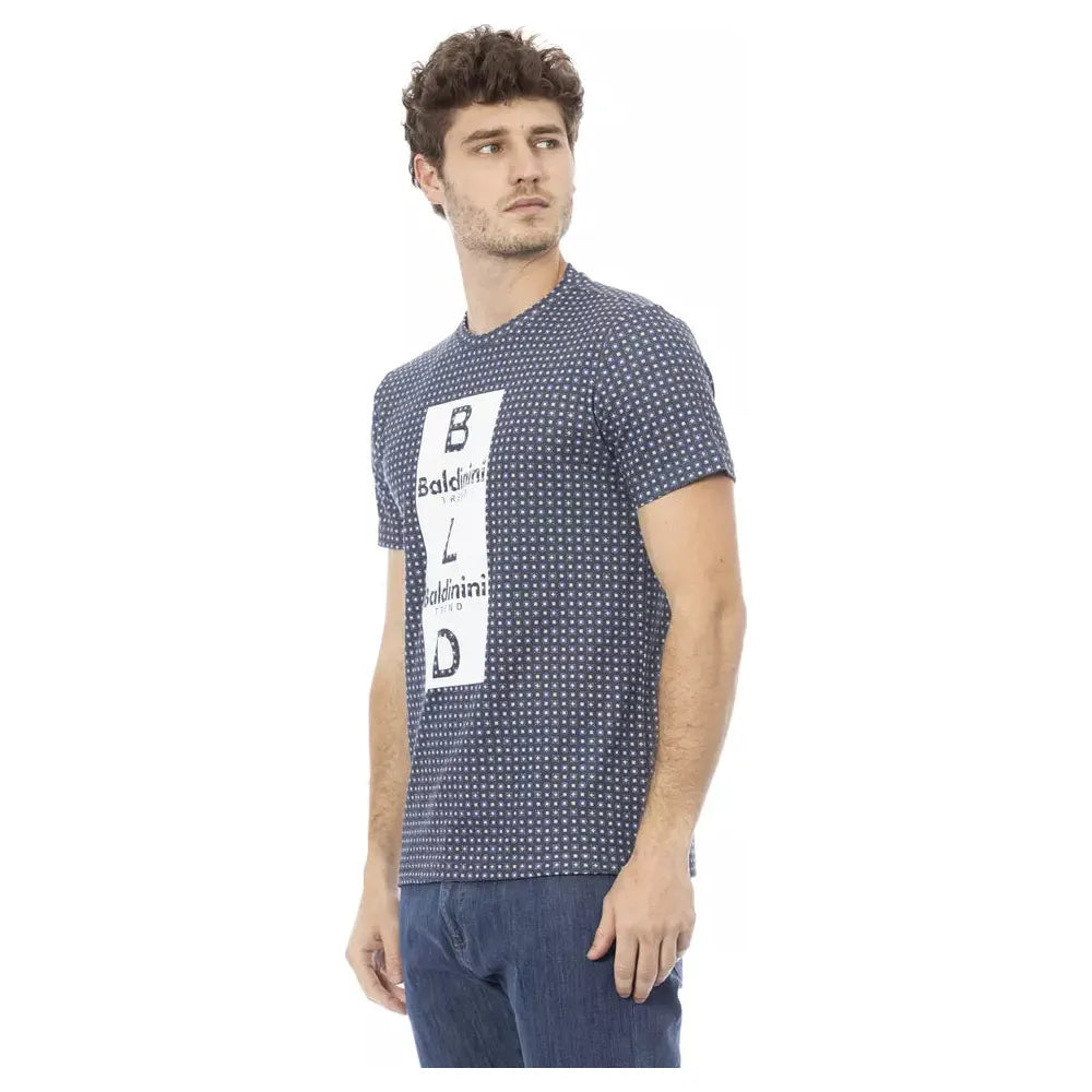 Baldinini Gray Cotton T-Shirt for Effortless Elegance