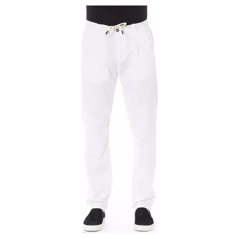 Baldinini White Luxurious Cotton Chino Trouser