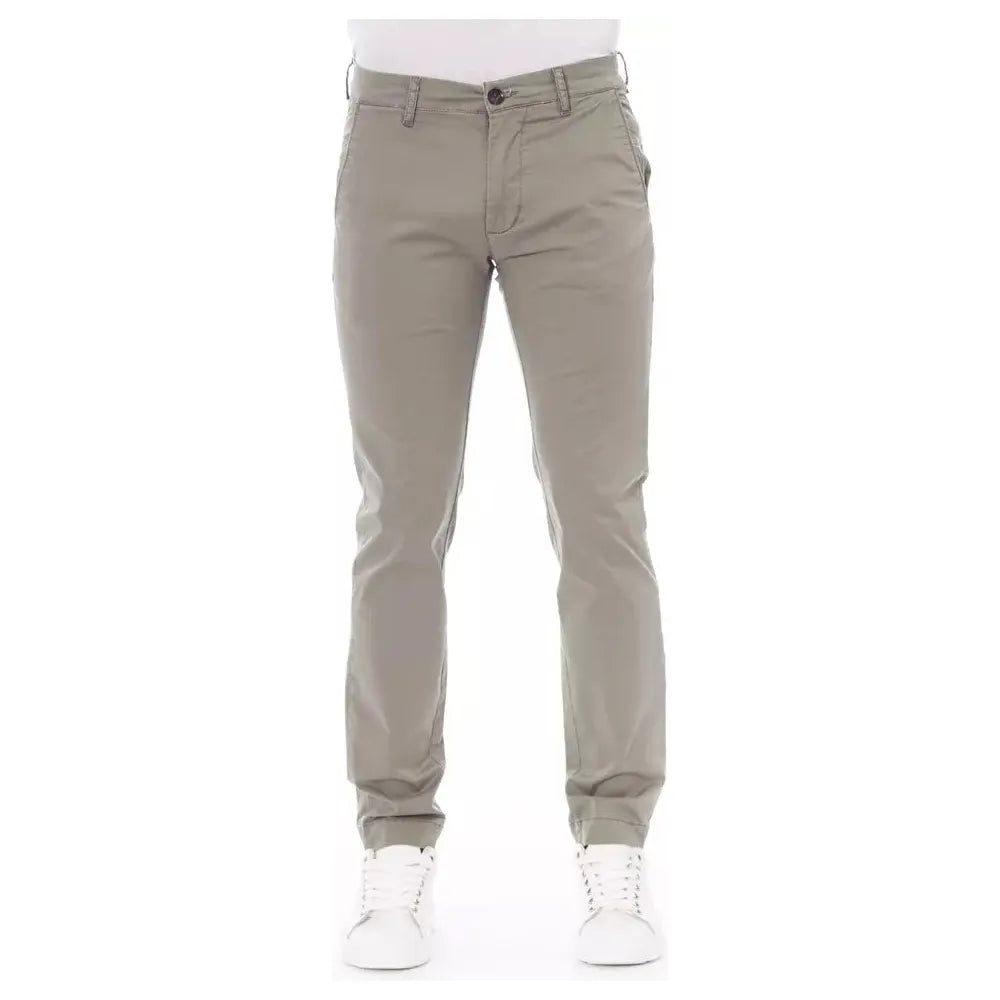 Baldinini Beige Cotton Chino Trouser for Effortless Elegance