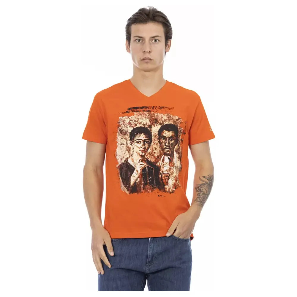 Trussardi Action Orange Cotton T-Shirt for Elevated Style