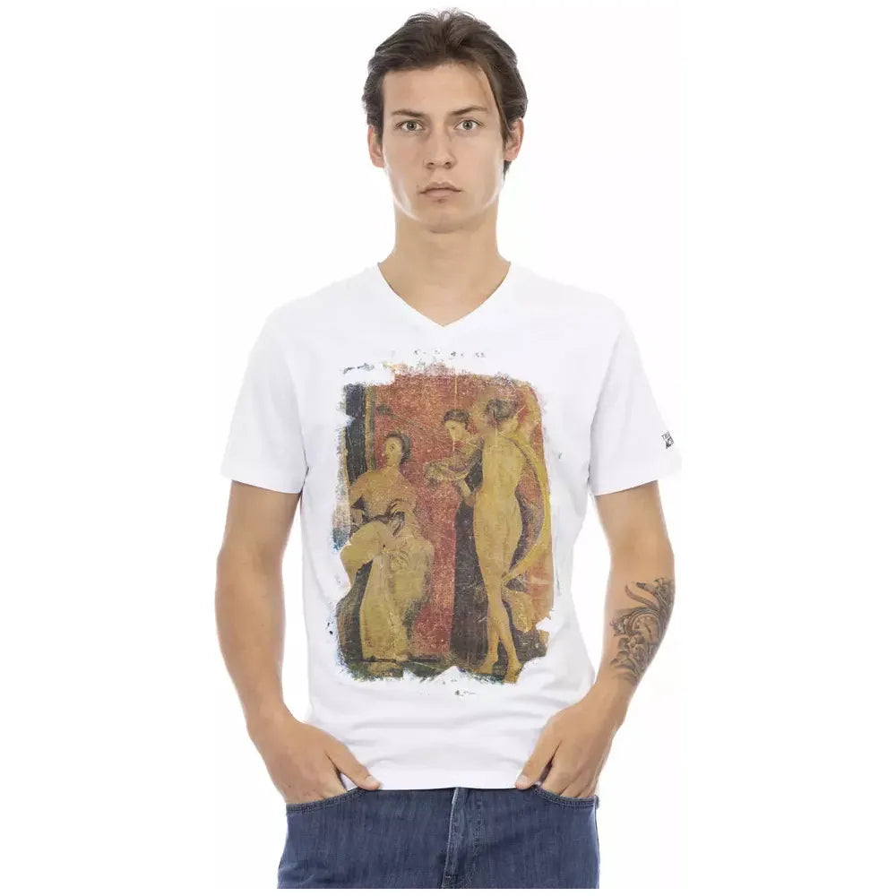 Trussardi Action White Cotton T-Shirt for Elevated Style