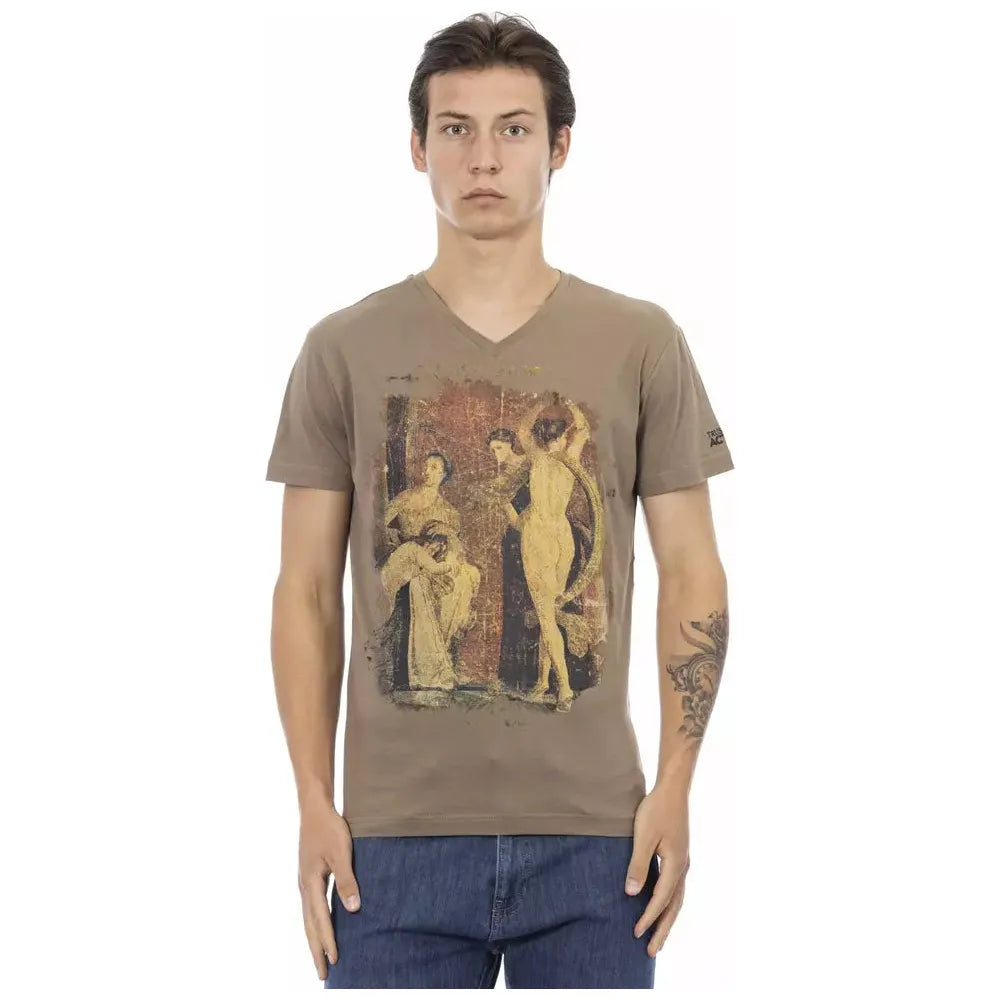 Trussardi Action Brown Cotton T-Shirt for Effortless Style