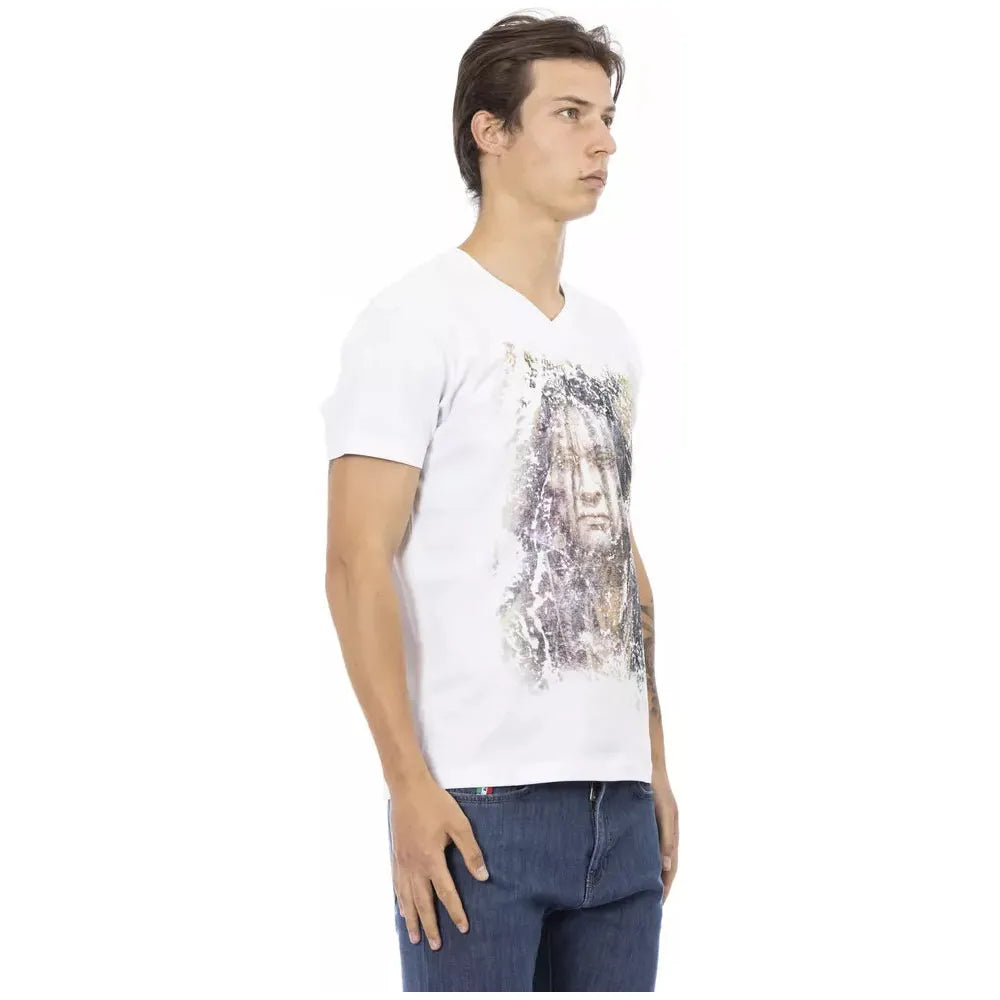 Trussardi White Cotton T-Shirt for Elevated Style