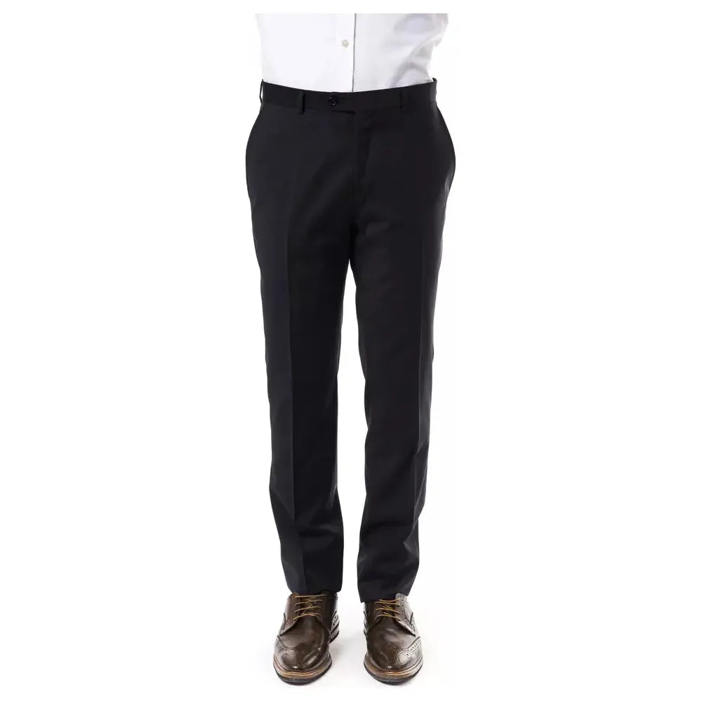 Uominitaliani Gray Wool Pant – Luxurious Sophistication