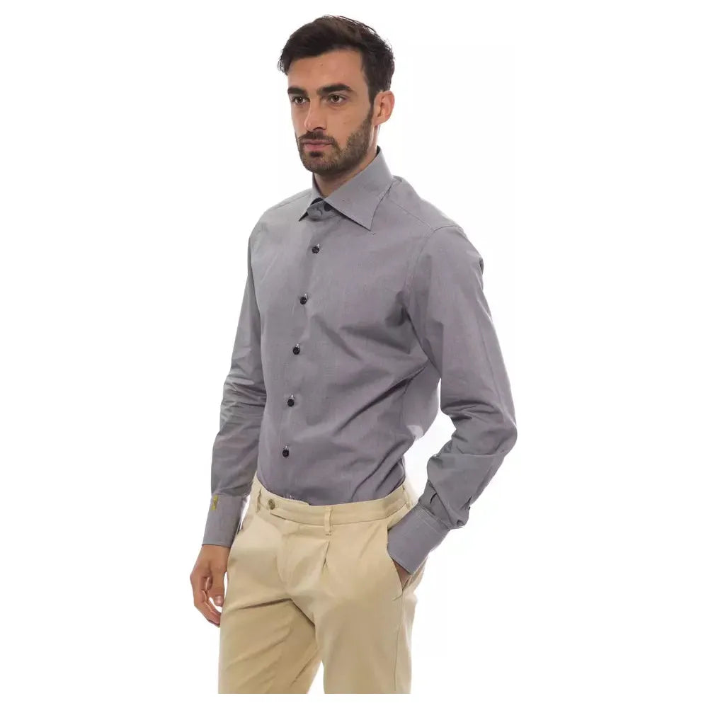Billionaire Italian Couture Black Cotton Shirt for Luxury Style