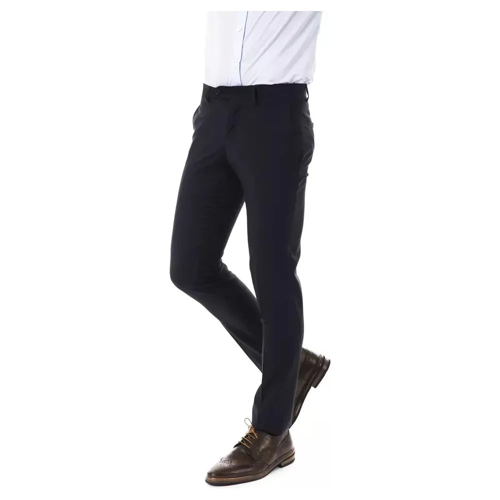 Uominitaliani Gray Wool Pant for Elevated Style