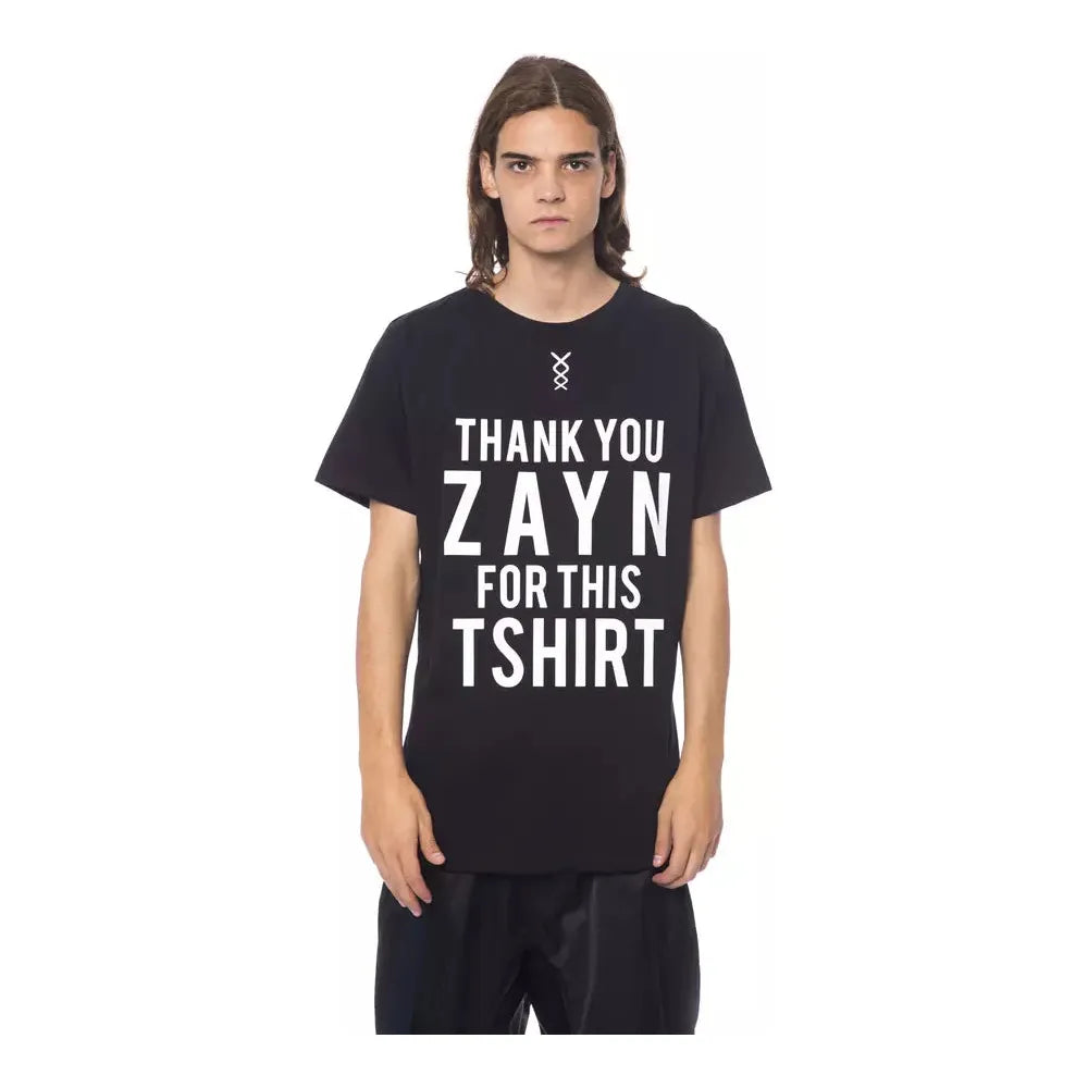 Nicolo Tonetto Black Cotton T-Shirt for Elevated Style