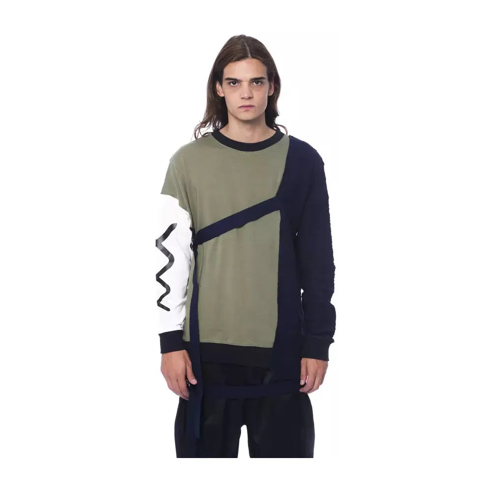 Nicolo Tonetto Army Cotton Sweater for Contemporary Elegance