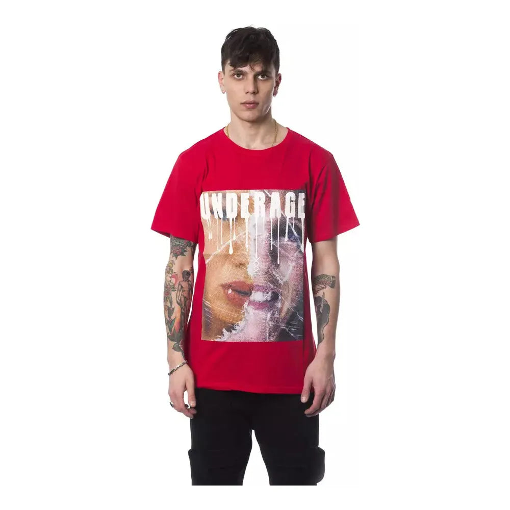 Nicolo Tonetto Red Cotton T-Shirt for Elevated Style