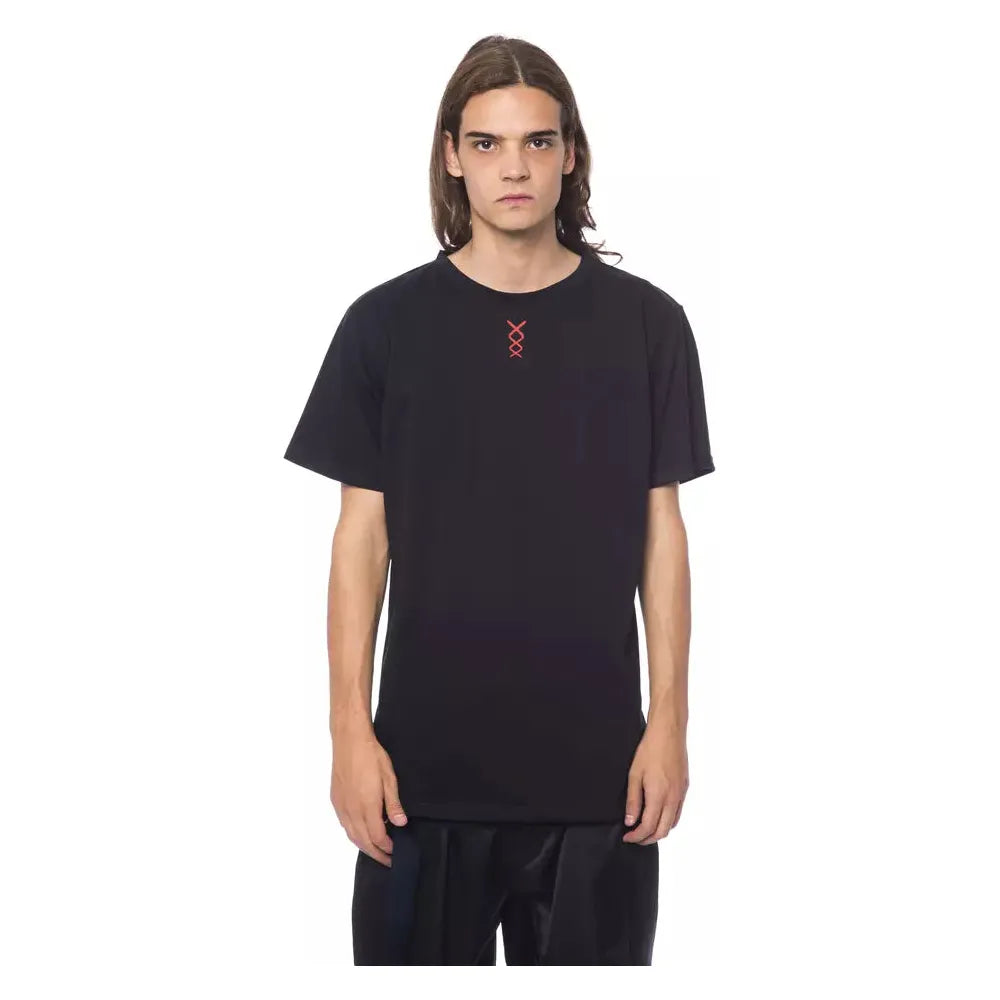 Nicolo Tonetto Black Cotton T-Shirt for Elevated Style