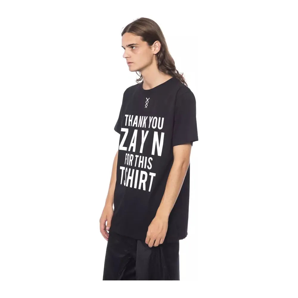 Nicolo Tonetto Black Cotton T-Shirt for Elevated Style