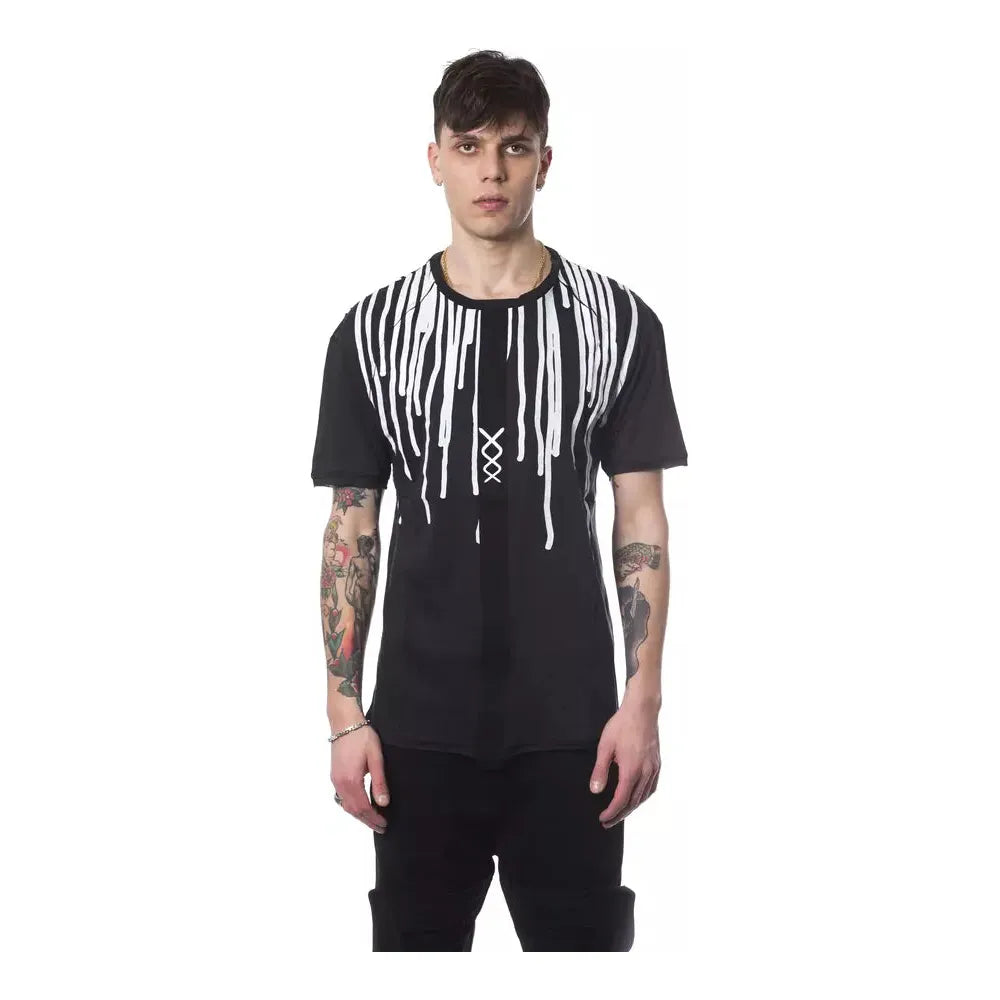 Nicolo Tonetto Black Cotton T-Shirt for Elevated Style