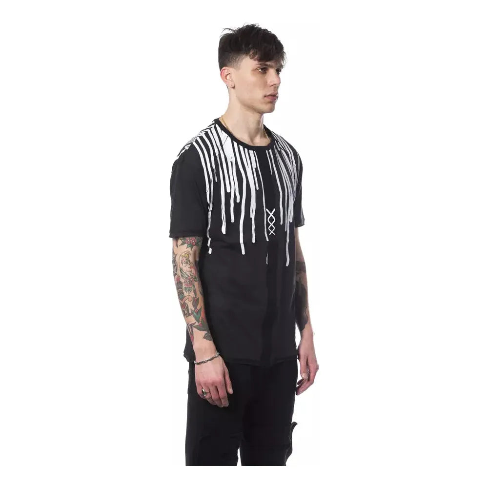 Nicolo Tonetto Black Cotton T-Shirt for Elevated Style