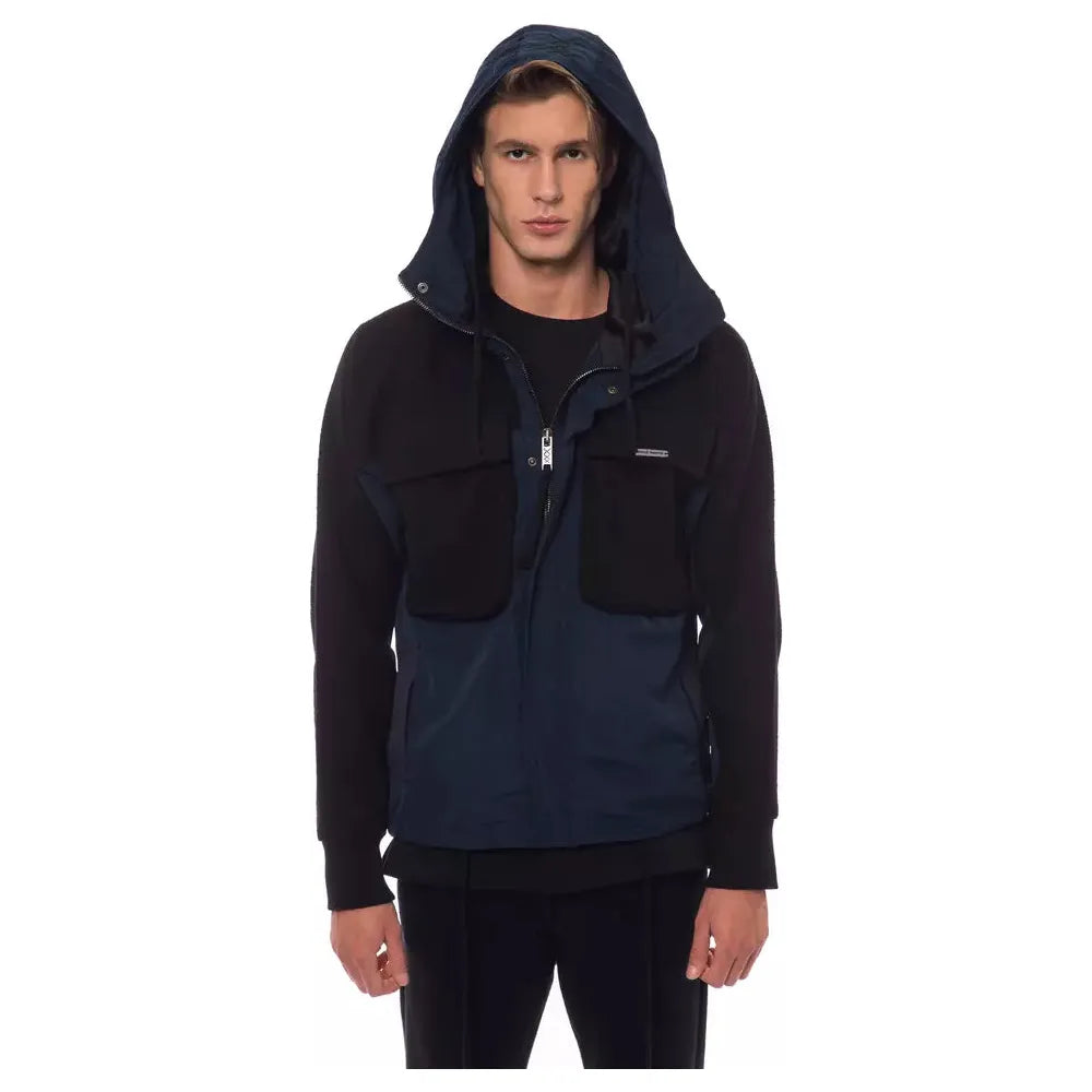 Nicolo Tonetto Black Wool Jacket With Hood - Luxury Elegance
