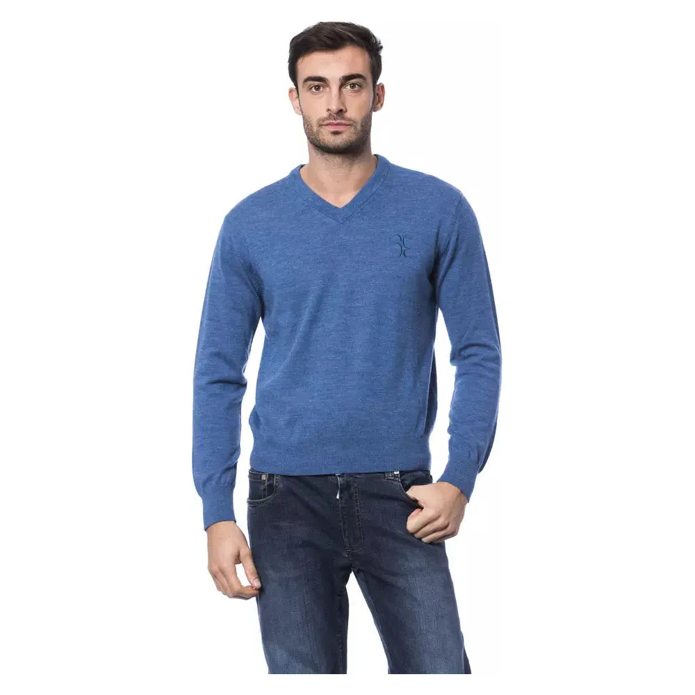 Billionaire Italian Couture Navy Merino Wool Sweater