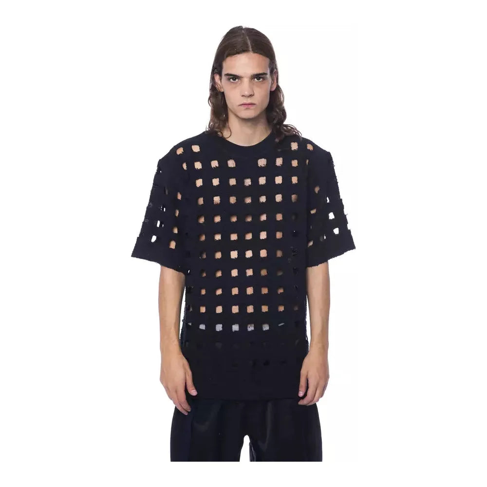 Nicolo Tonetto Black Cotton T-Shirt for Elevated Style