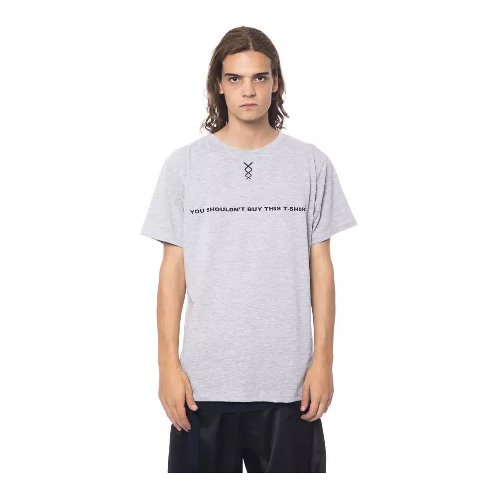Nicolo Tonetto Gray Cotton T-Shirt for Elevated Style
