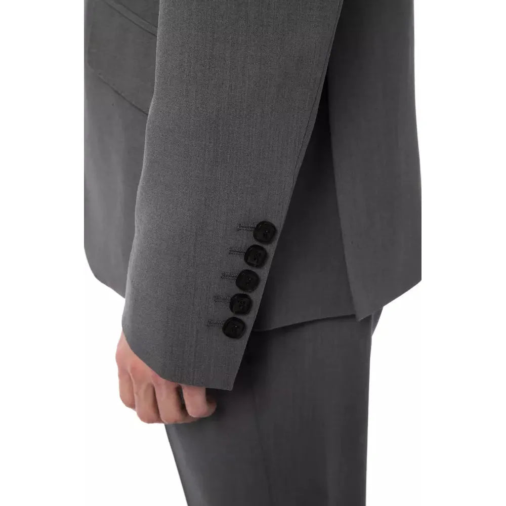 Billionaire Gray Wool Suit for Distinction