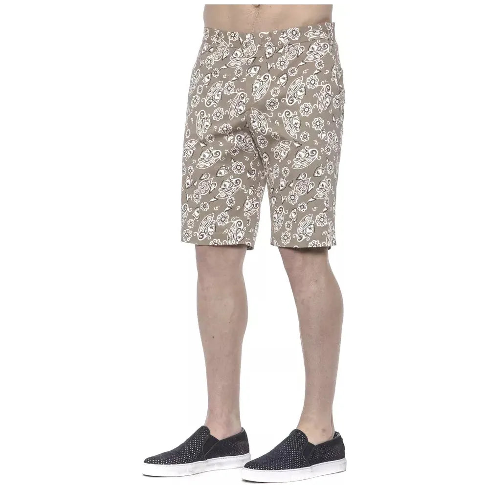 PT Torino Beige Cotton Bermuda Short for Effortless Elegance