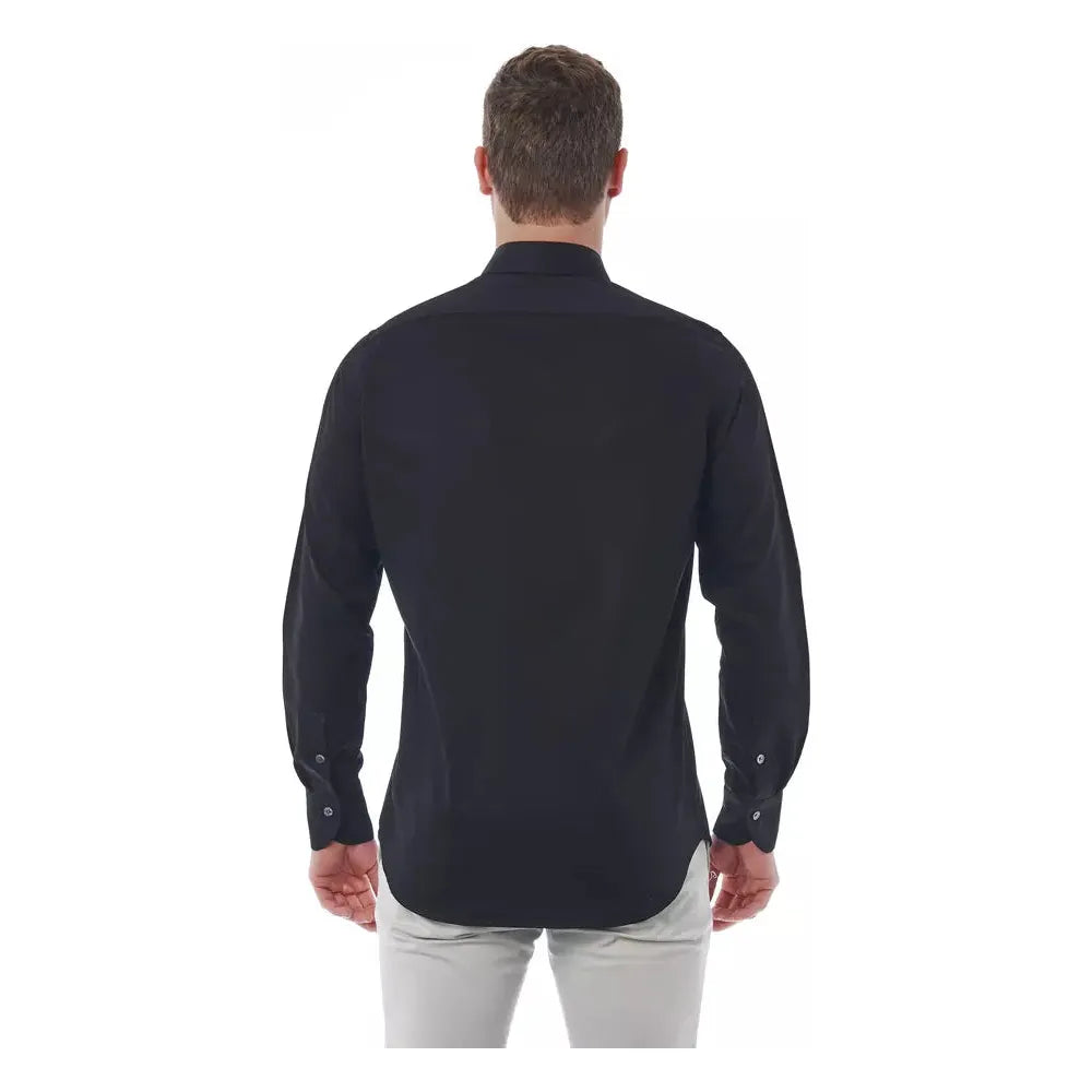 Bagutta Black Cotton Shirt - Timeless Elegance Redefined