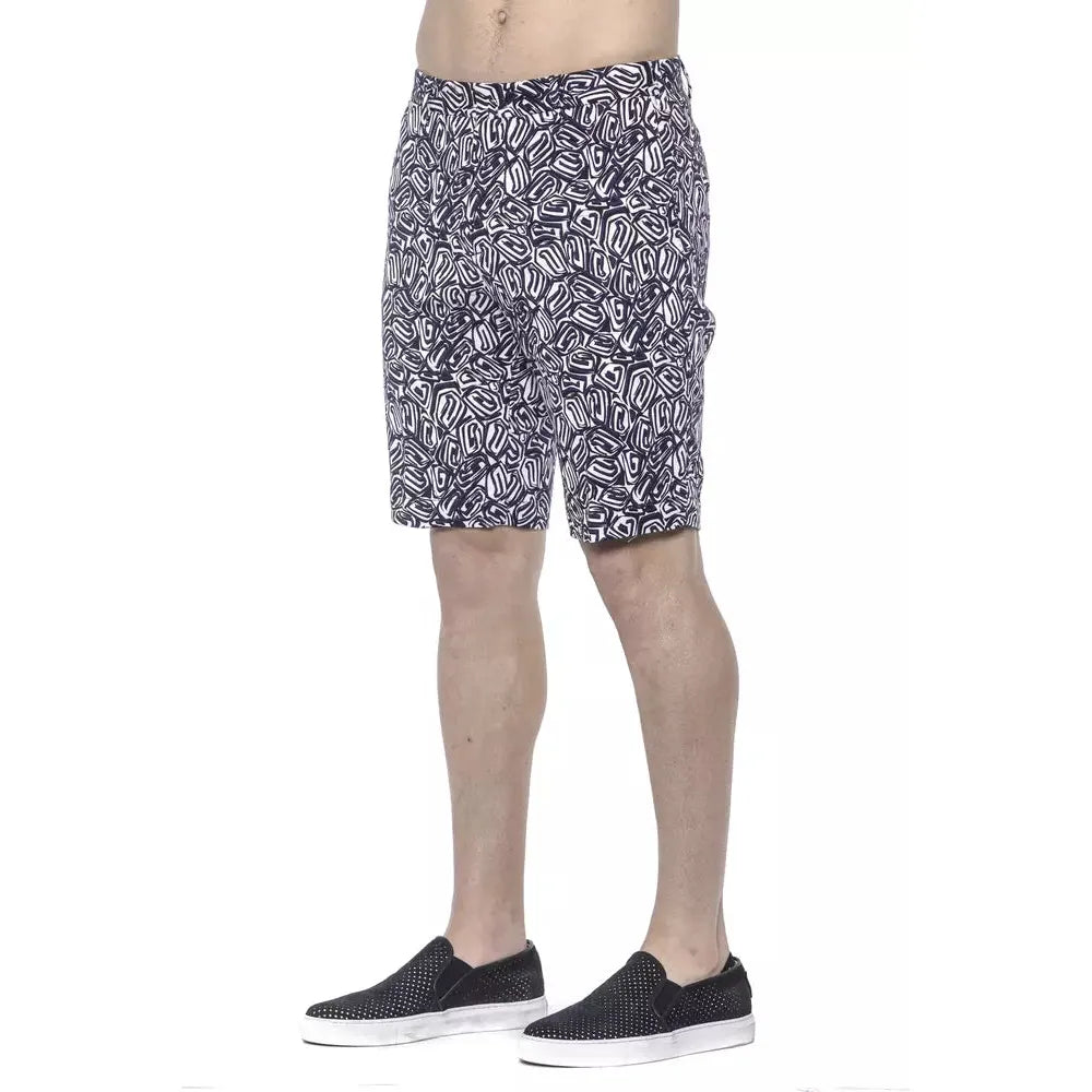 PT Torino Blue Cotton Bermuda Short for Elevated Style