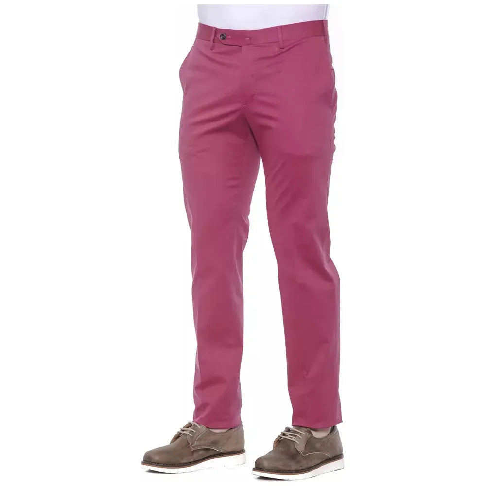PT Torino Fuchsia Cotton Trouser for Elevated Style