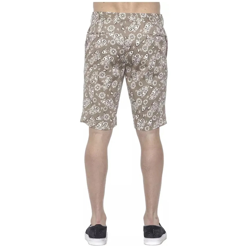 PT Torino Beige Cotton Bermuda Short for Effortless Elegance