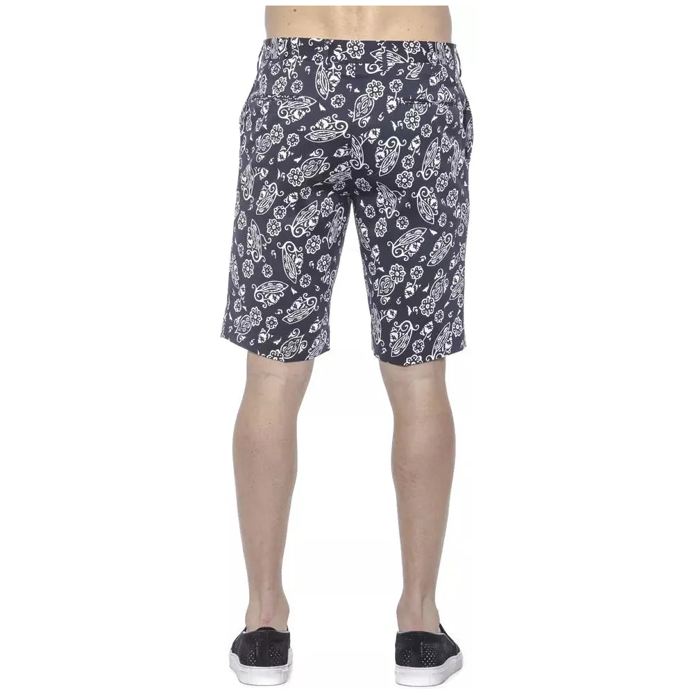 PT Torino Blue Cotton Bermuda Shorts for Elevated Style