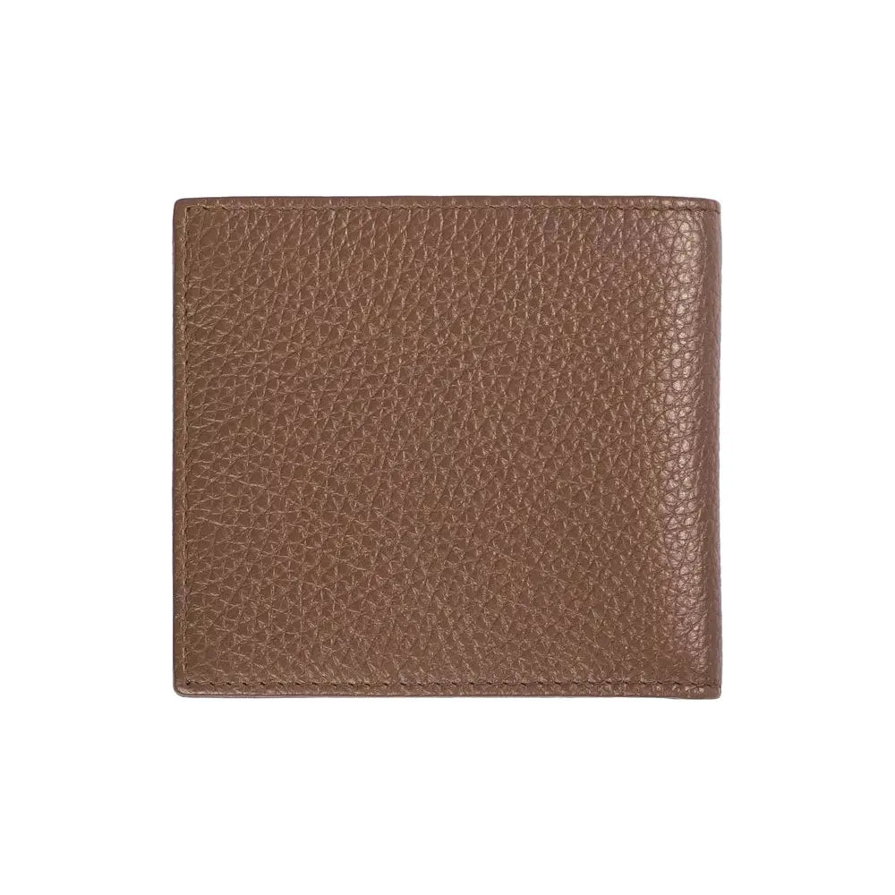 Trussardi Brown Leather Wallet with Exquisite Craftsmanship