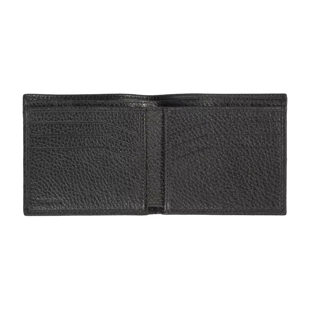 Trussardi Black Leather Wallet – Timeless Elegance Redefined