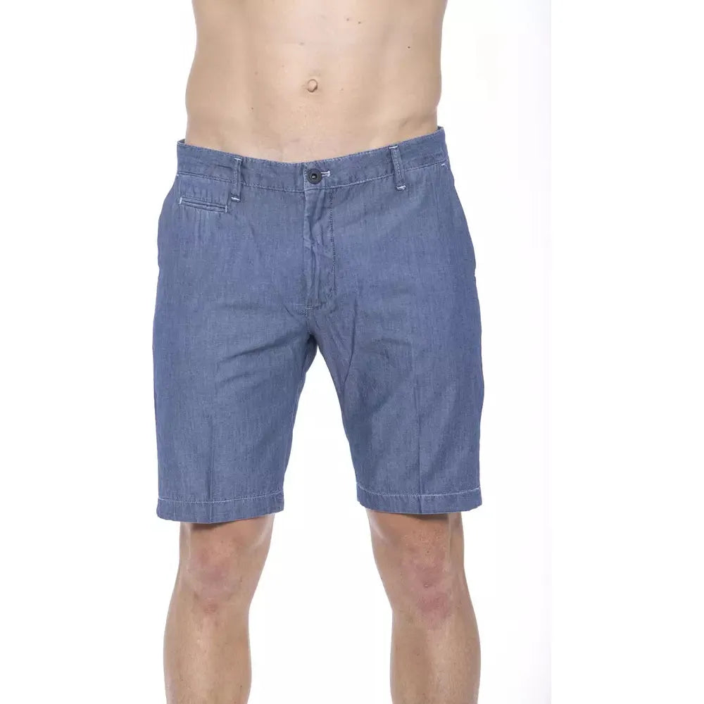 Armata Di Mare Chic Nautical Blue Cotton Bermuda Shorts