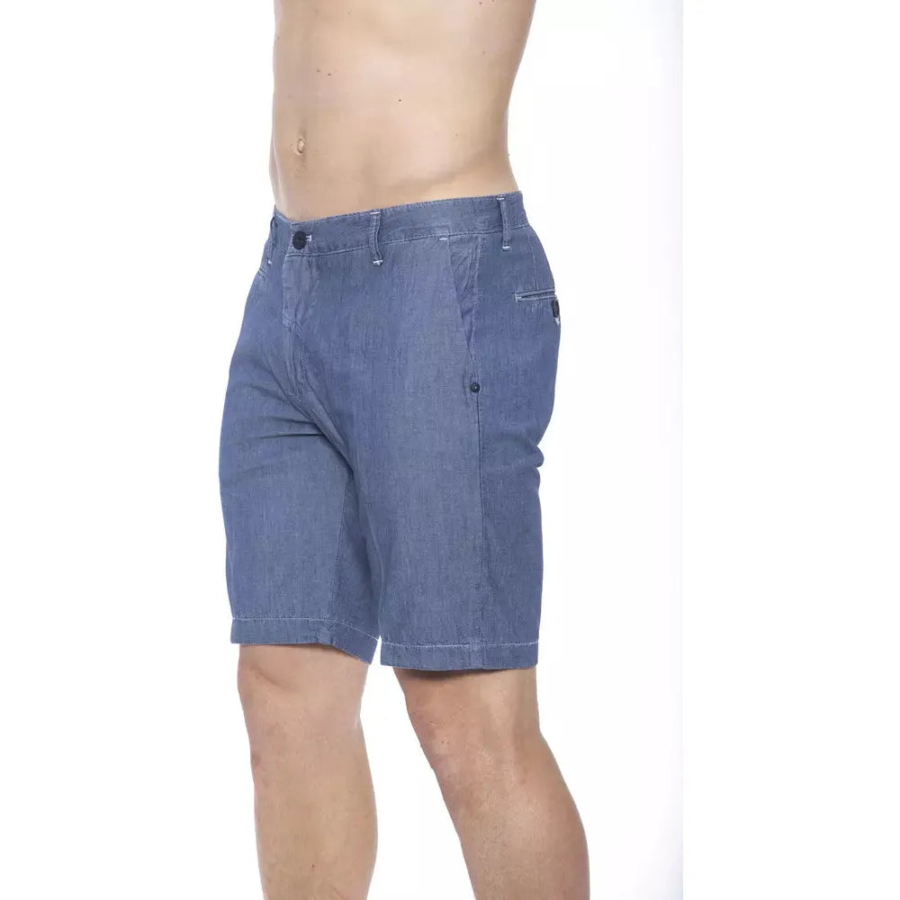 Armata Di Mare Chic Nautical Blue Cotton Bermuda Shorts
