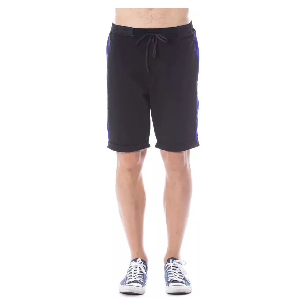 Verri Black Cotton Shorts for Elevated Casual Elegance