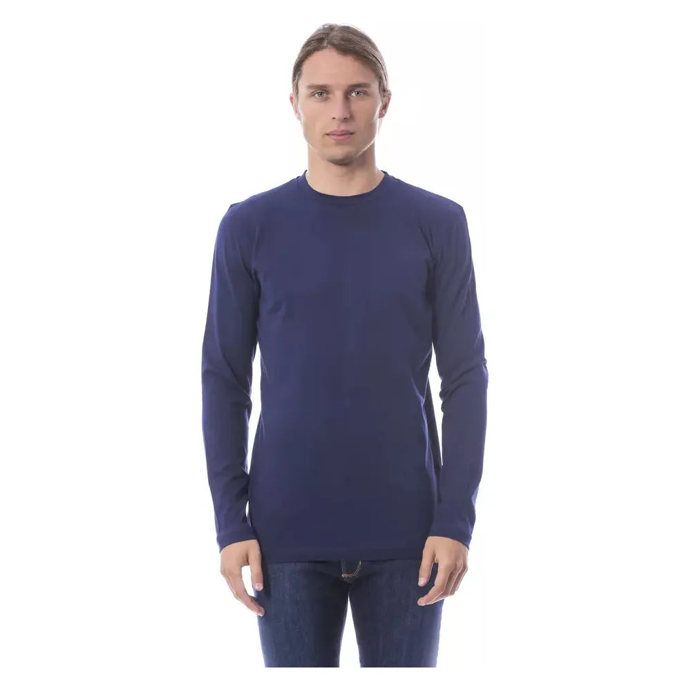 Verri Blue Cotton T-Shirt for Elevated Everyday Style