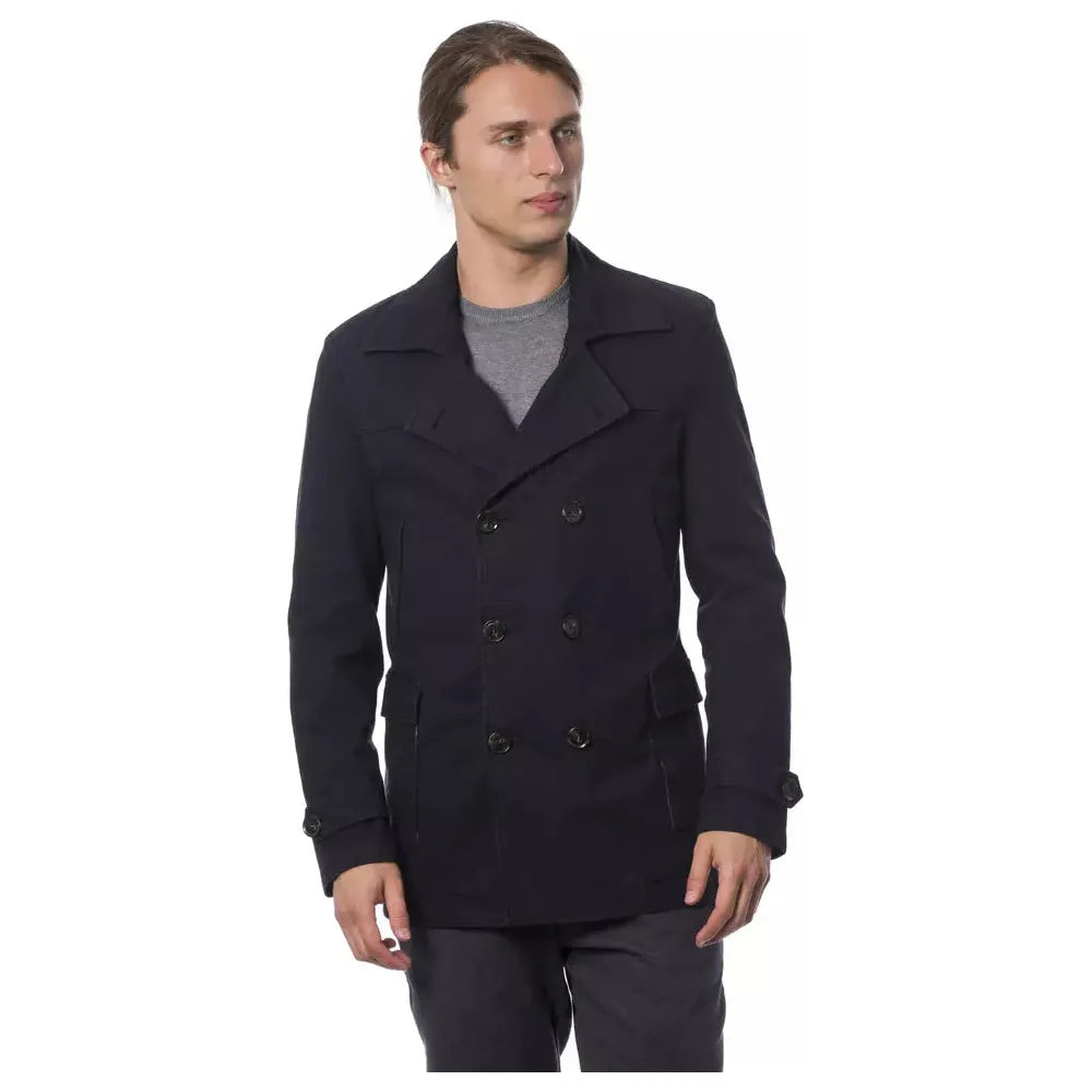 Verri Blue Cotton Blazer for Elevated Style and Elegance