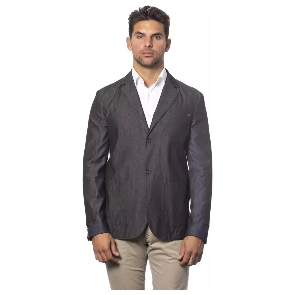 Verri Gray Cotton Blazer - Contemporary Elegance Redefined