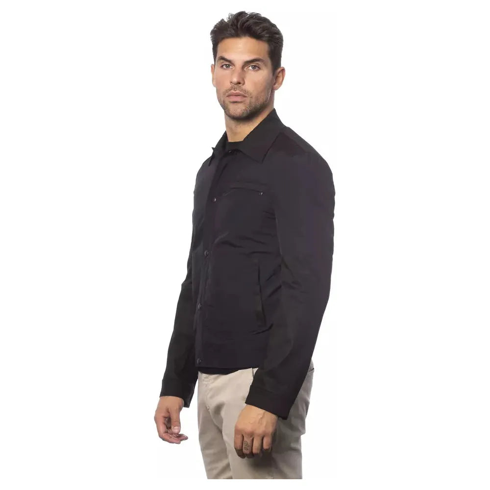 Verri Black Cotton Bomber Jacket for Elevated Style