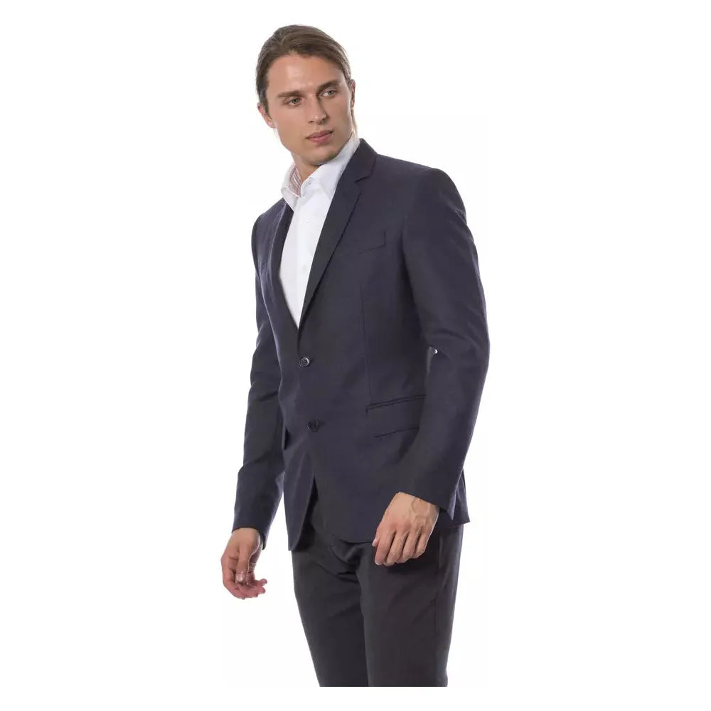 Verri Blue Wool Single-Breasted Blazer