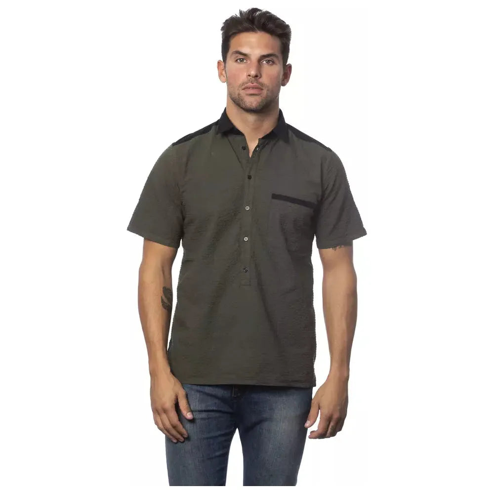 Verri Army Cotton Shirt - Elevated Luxury Essentials