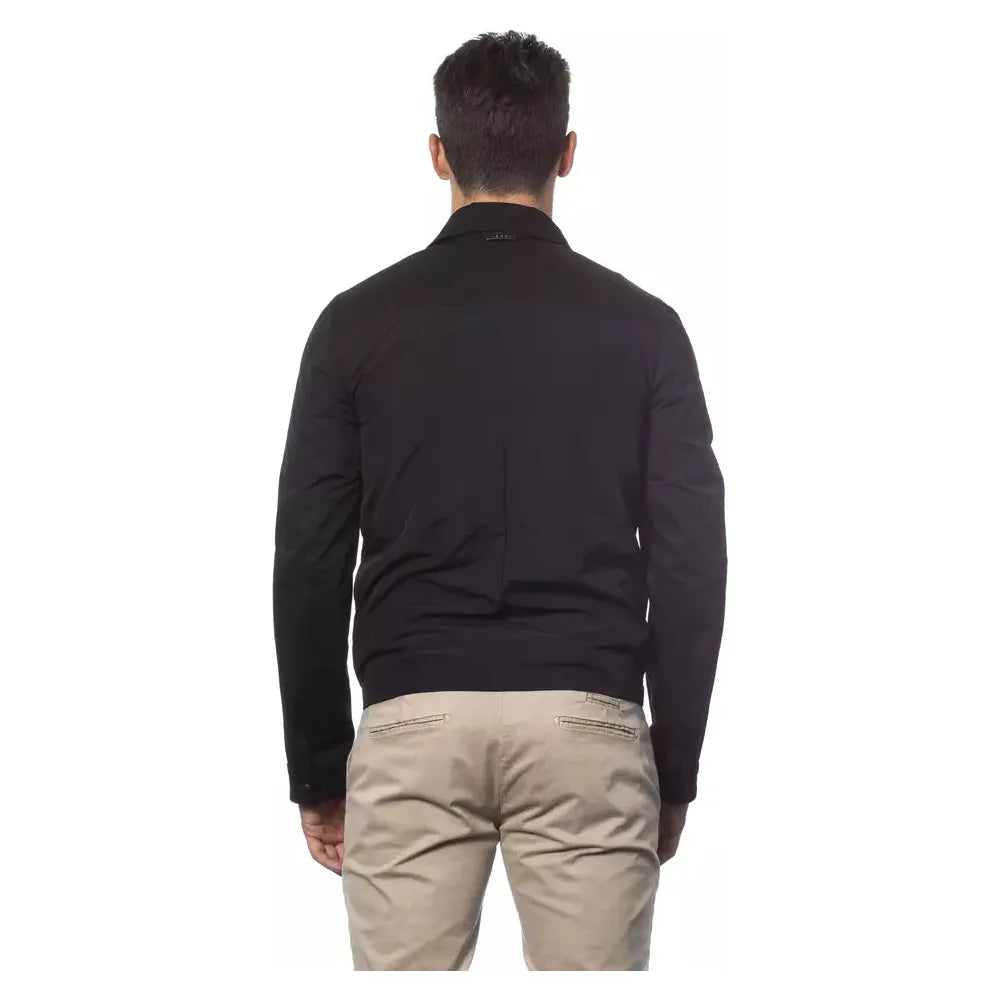 Verri Black Cotton Bomber Jacket for Elevated Style