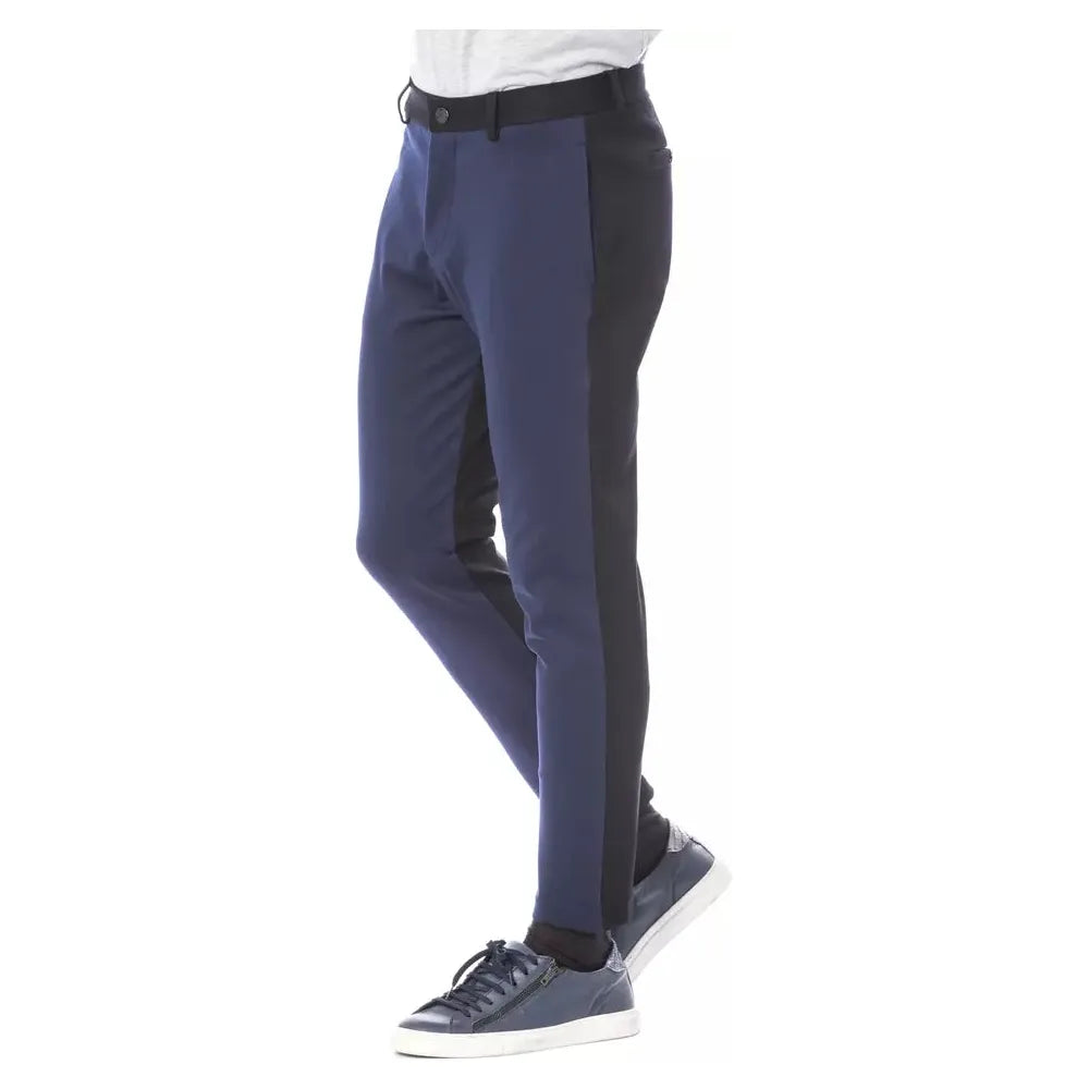 Verri Blue Viscose Pant for Sophisticated Style