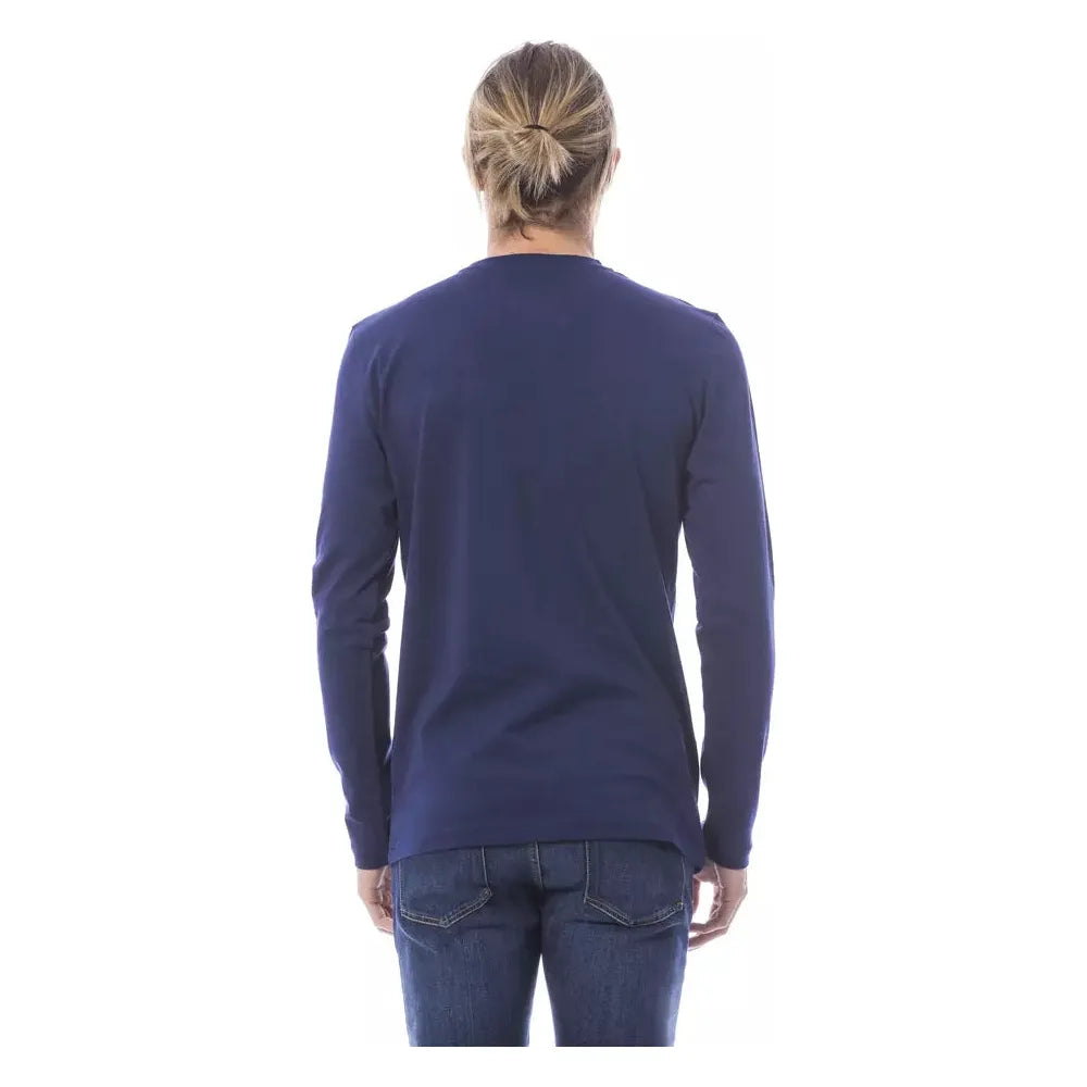 Verri Blue Cotton T-Shirt for Elevated Everyday Style